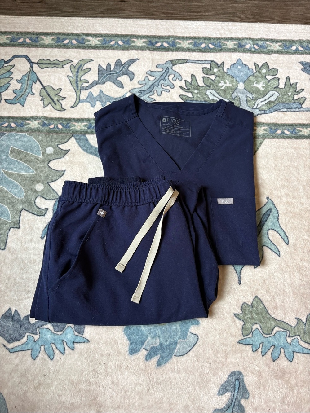 Figs Navy Blue Scrub Set - Large